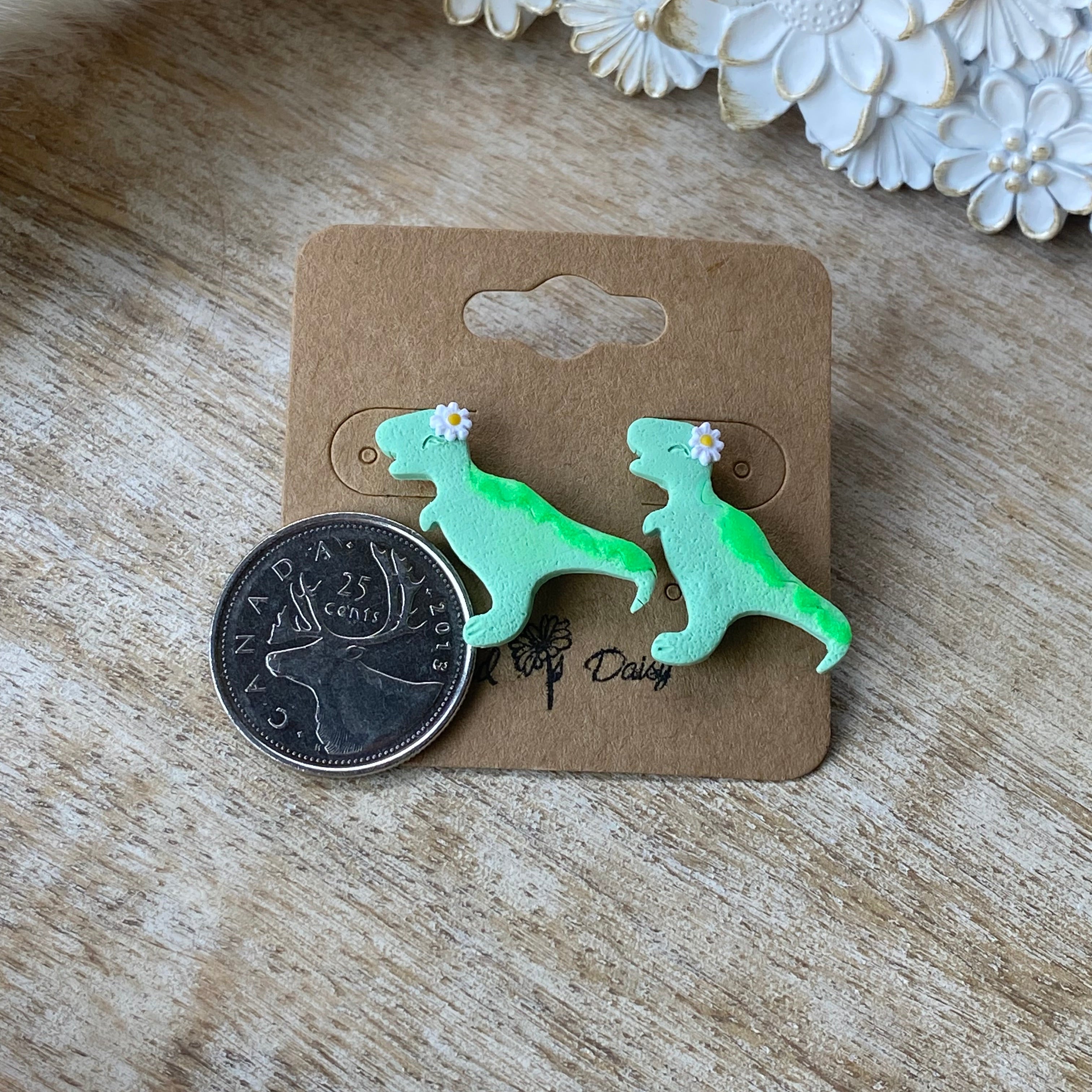 Glowing T-Rex Studs