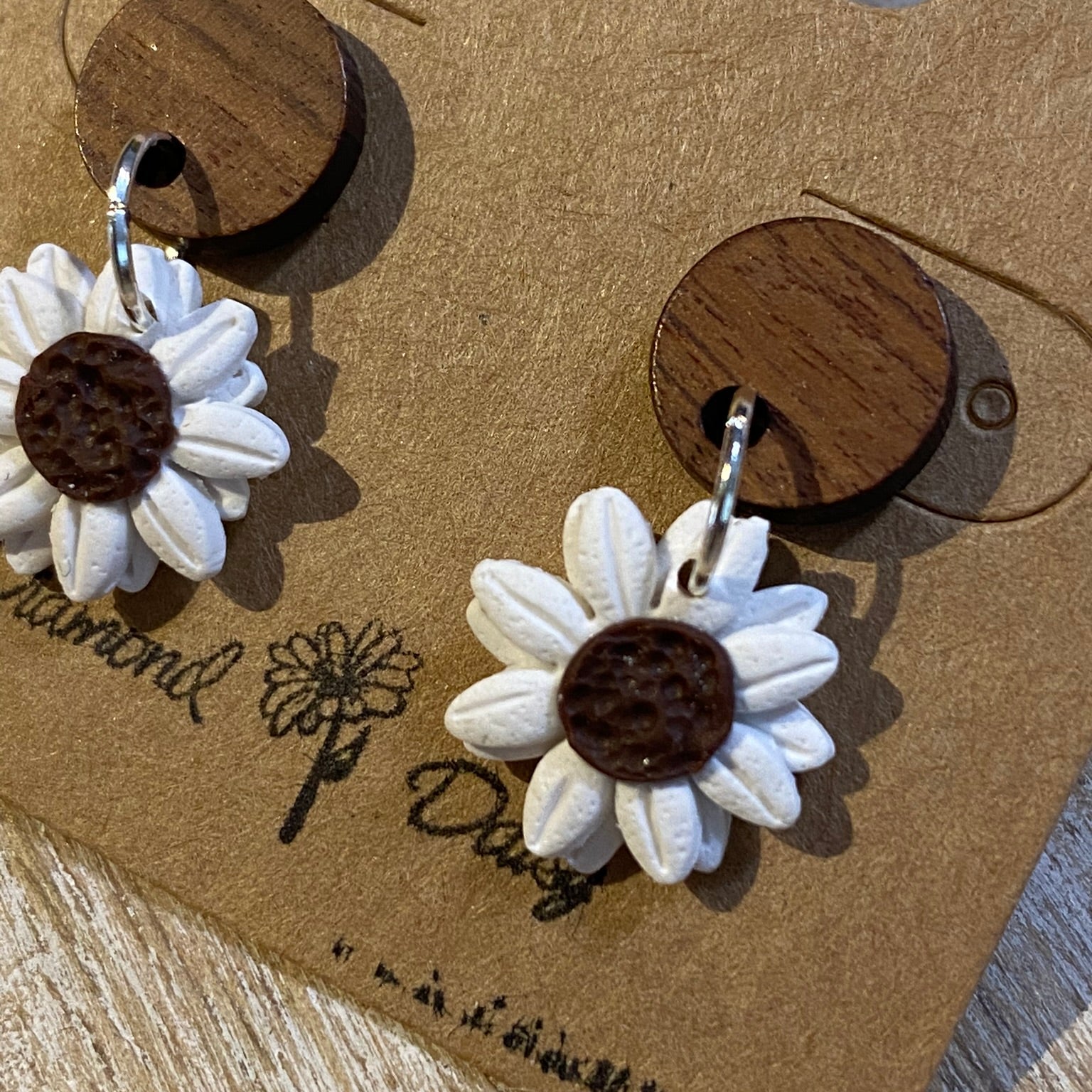 Neutral Sunflower Dangles