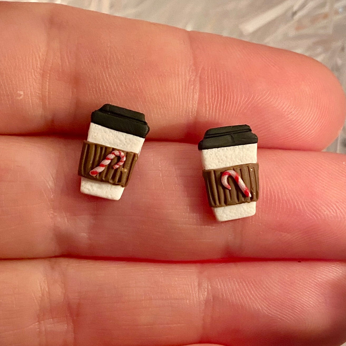 Peppermint Latte Studs