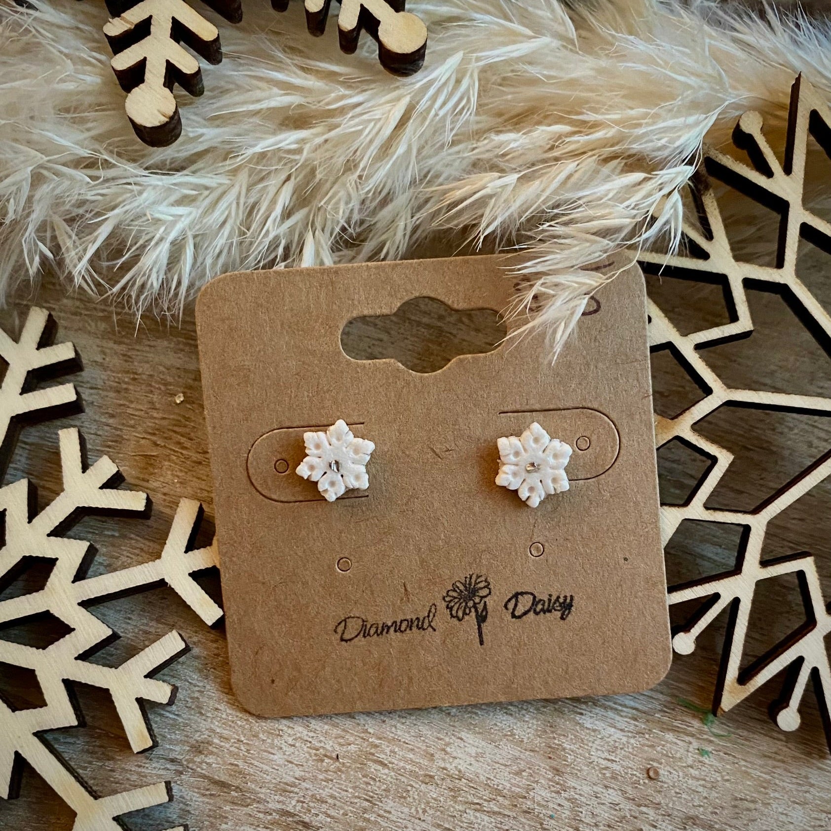 Micro Snowflake Studs