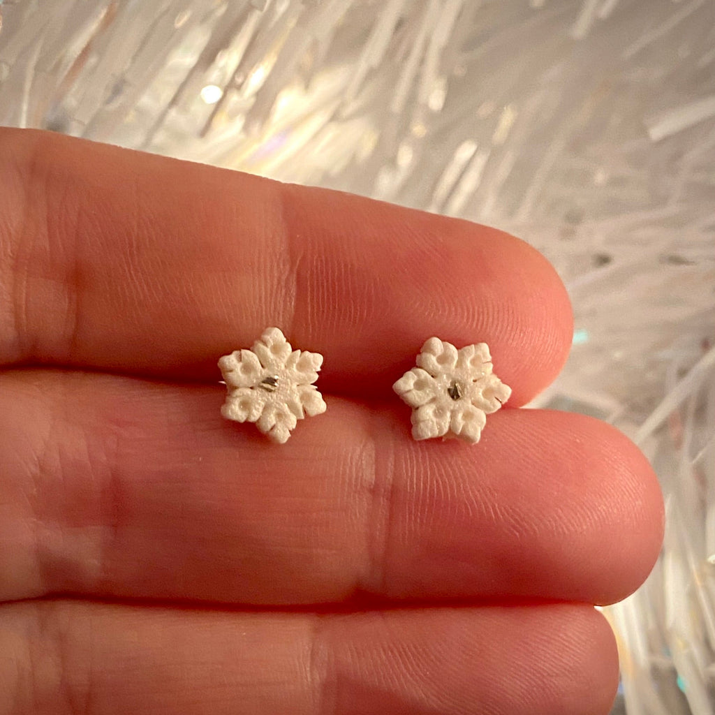 Micro Snowflake Studs