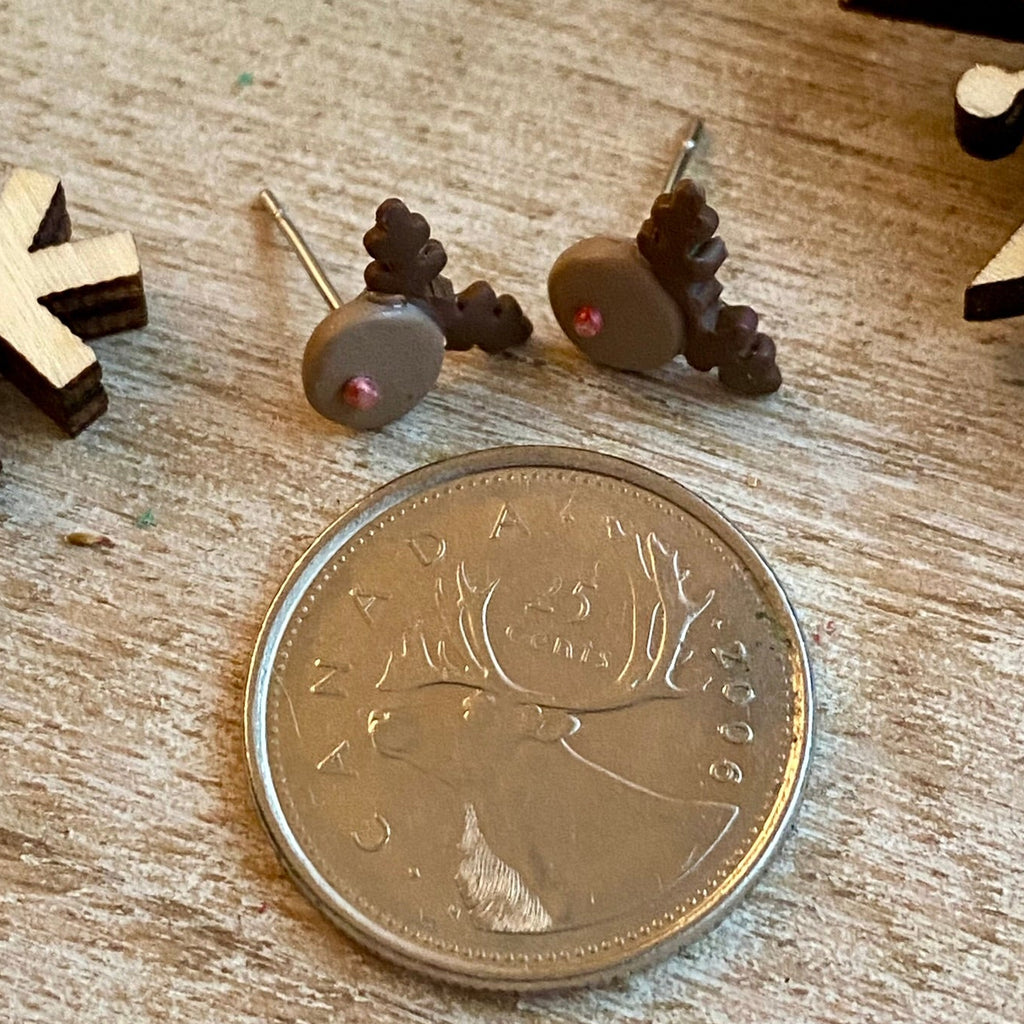Micro Reindeer Studs