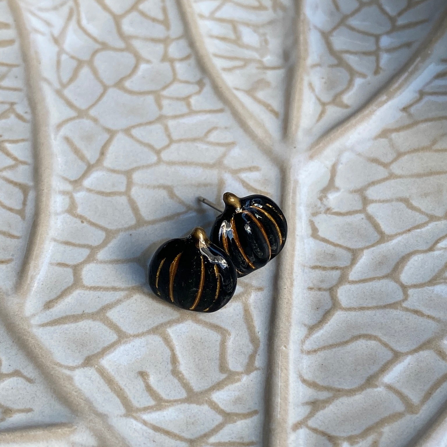 Spooky Pumpkin Studs