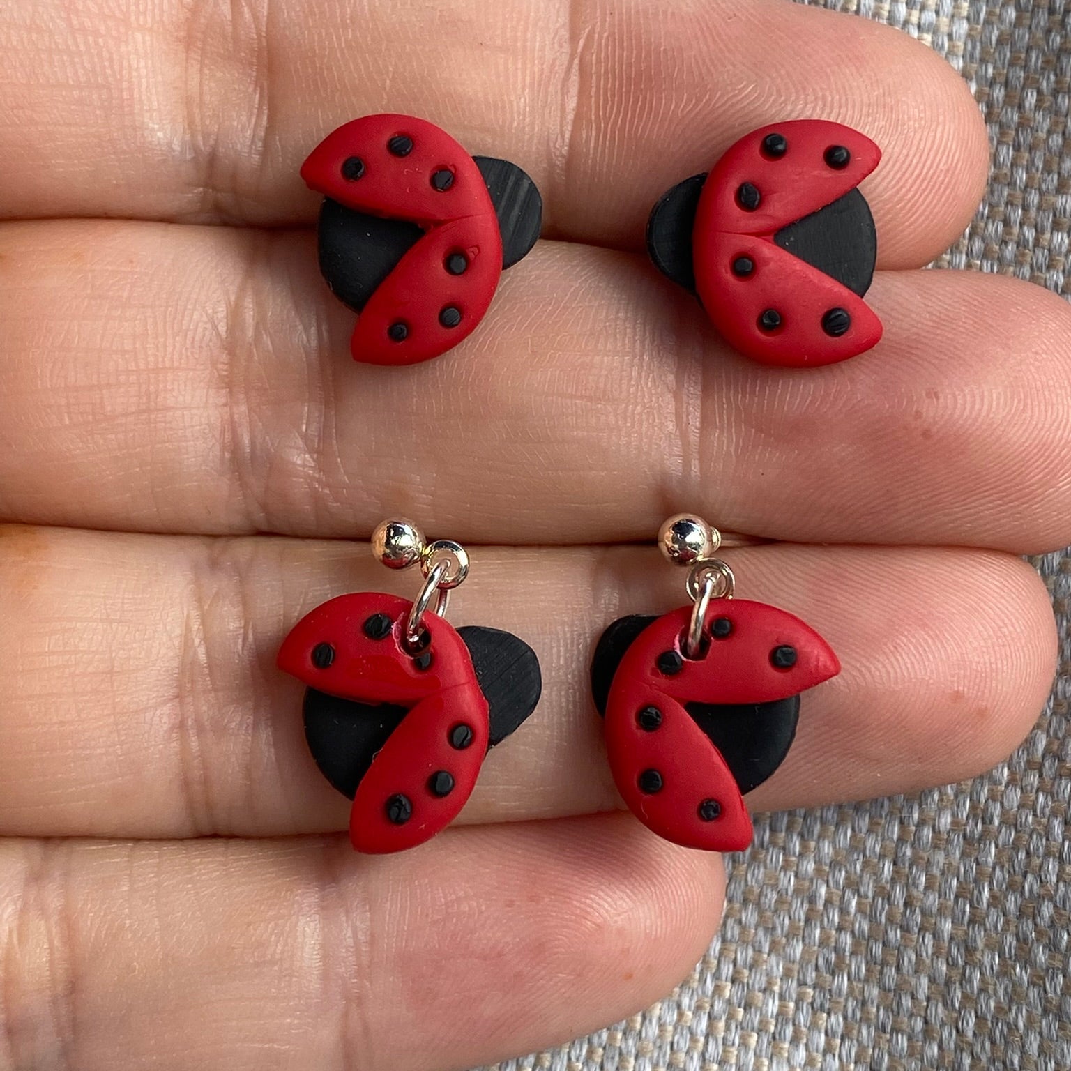Mini Ladybug Earrings