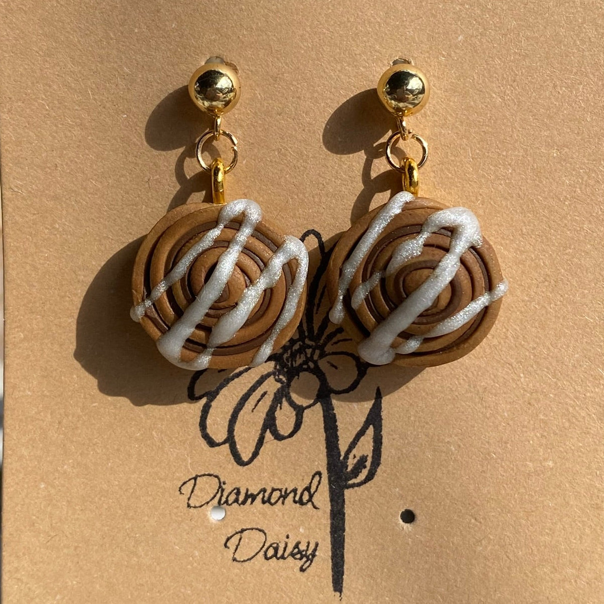 Cinnamon Bun Dangles