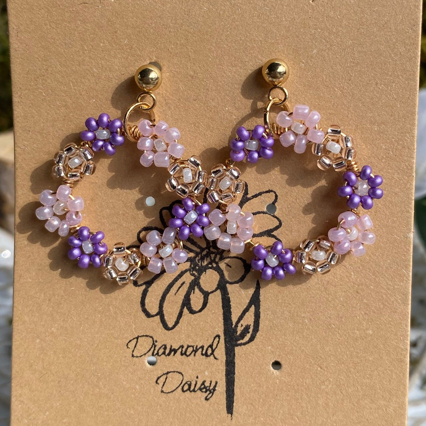 "Evelyn" Seed Bead Earring and Necklace Set
