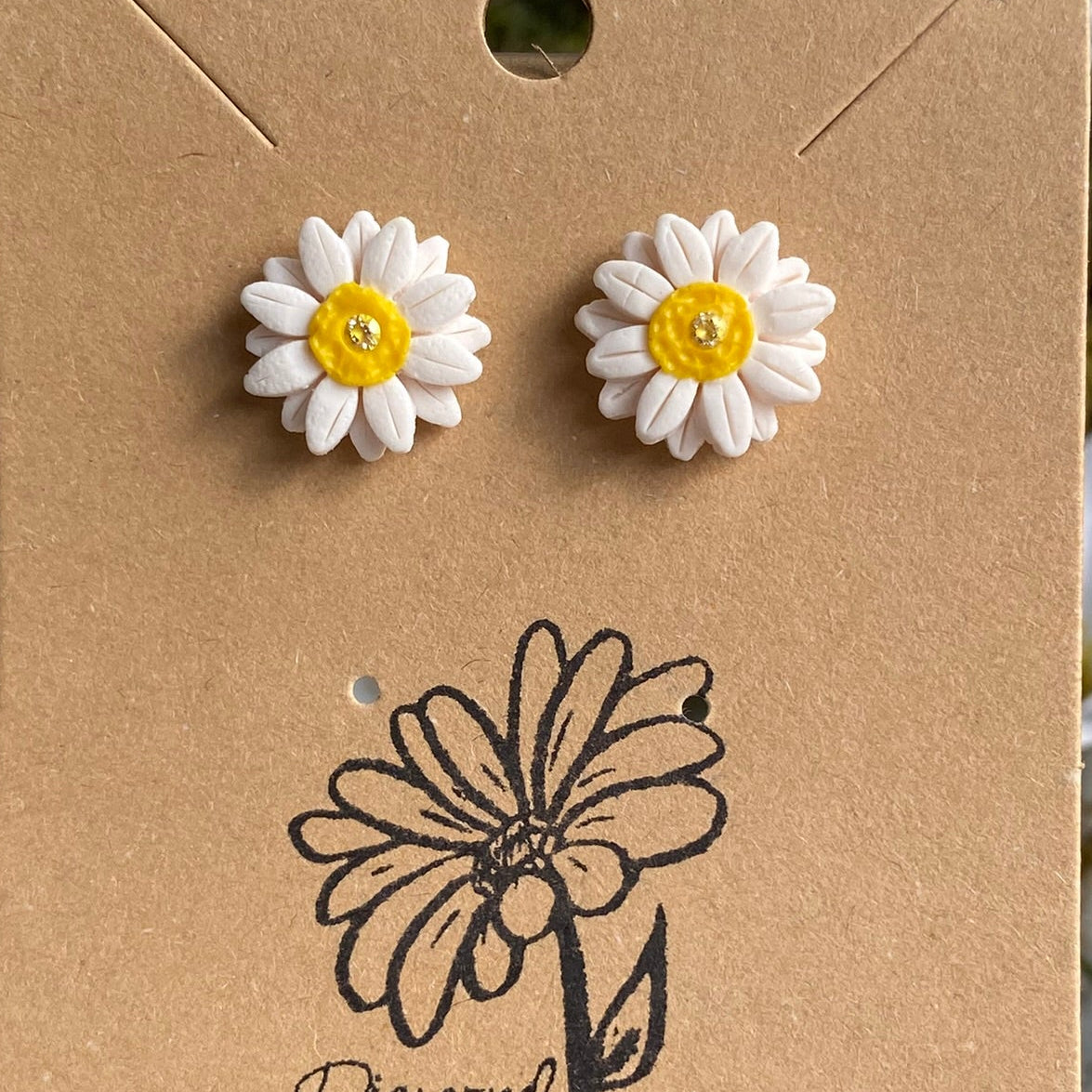 Diamond Daisy Studs