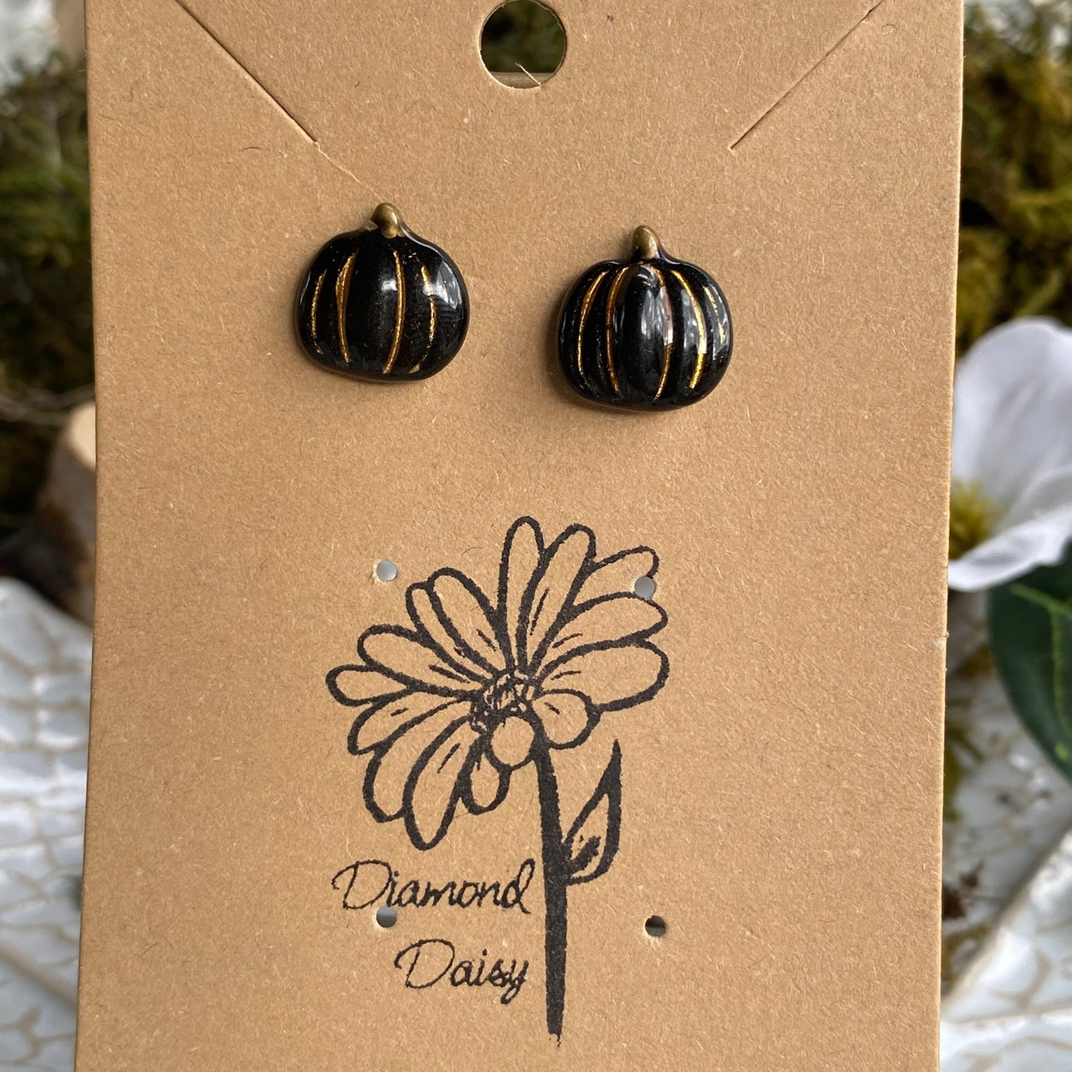 Spooky Pumpkin Studs