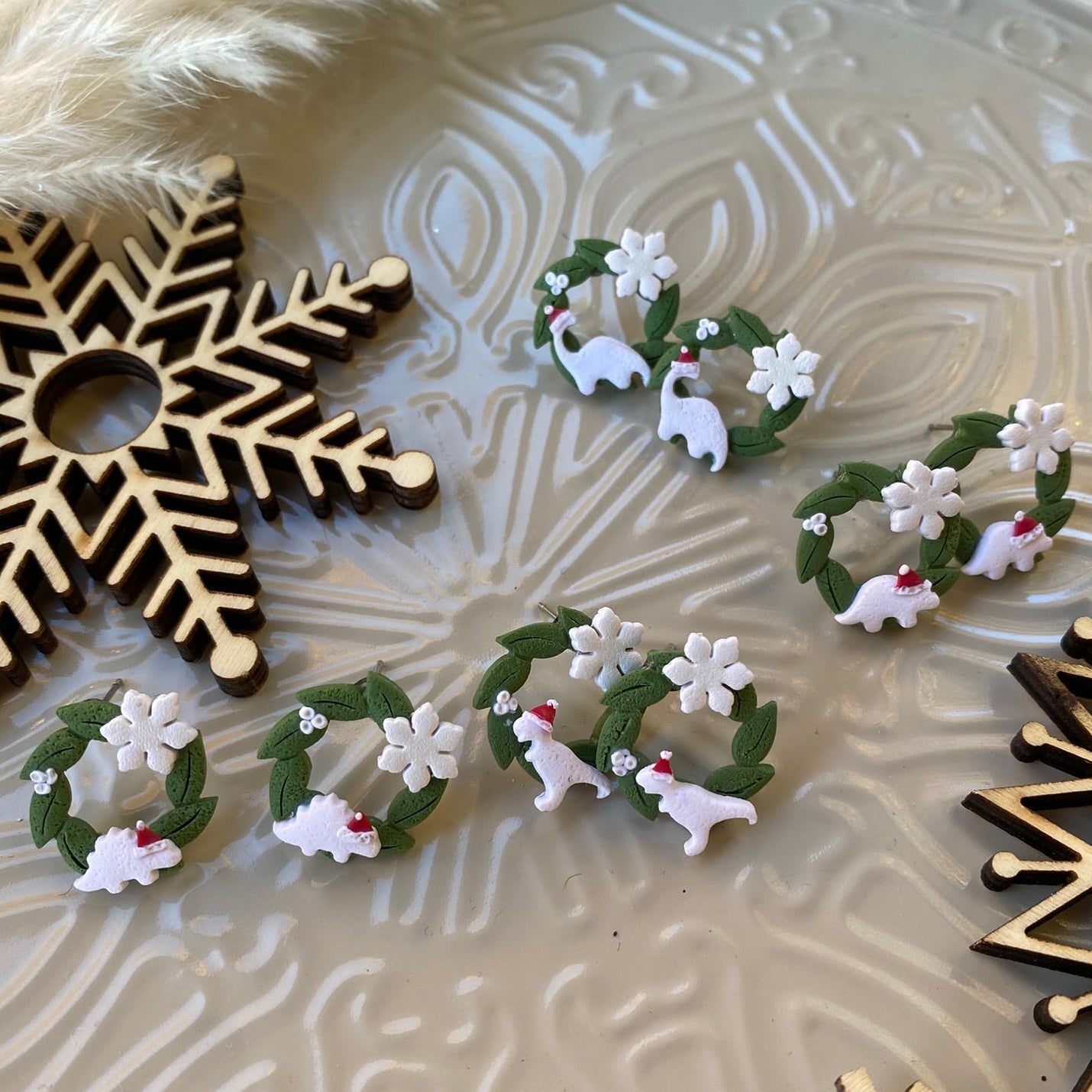 Christmas Dino Wreaths