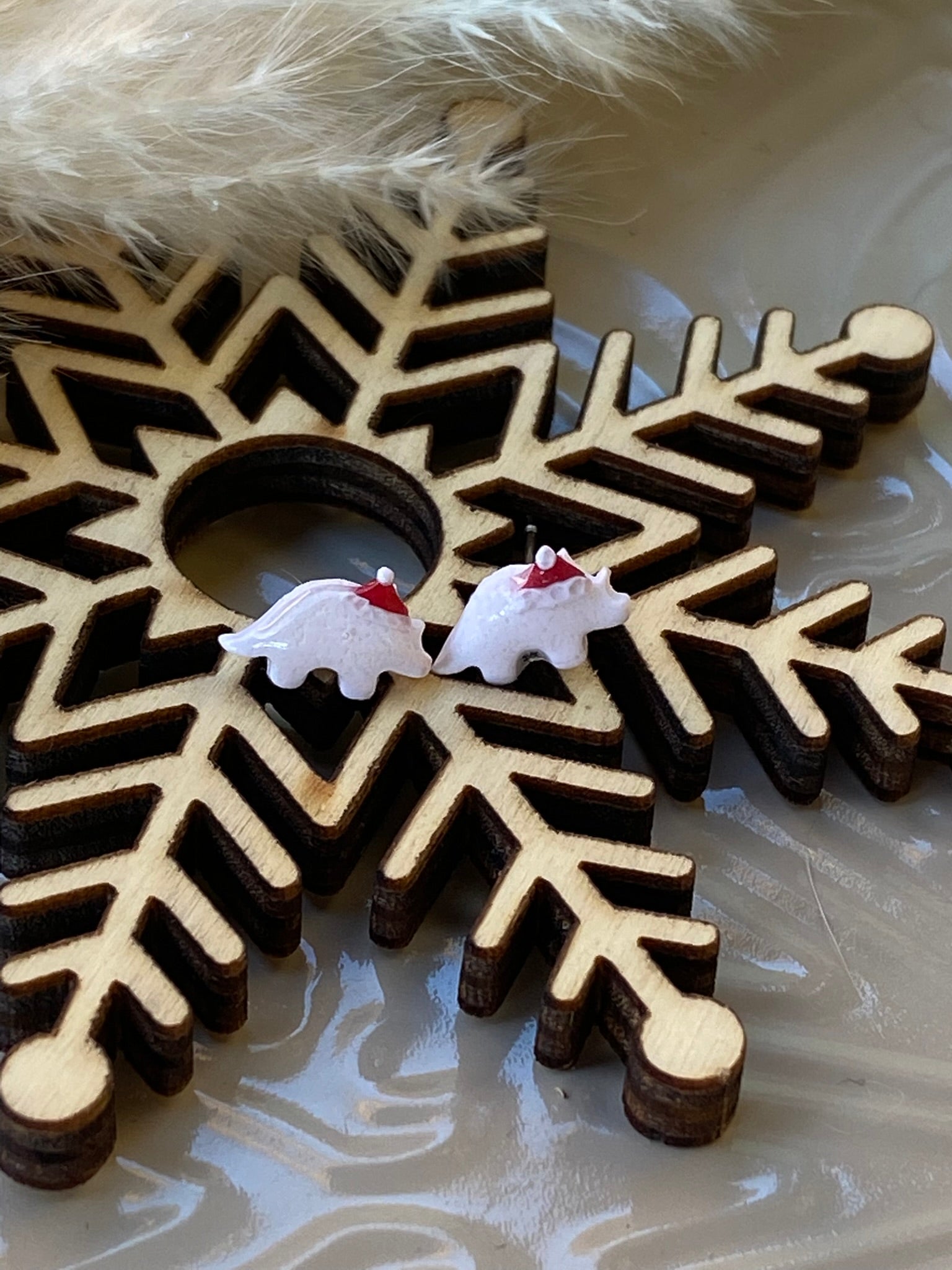 Christmas Micro Dino Studs