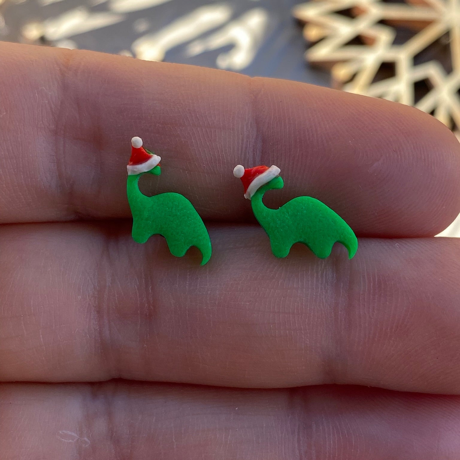 Christmas Micro Dino Studs