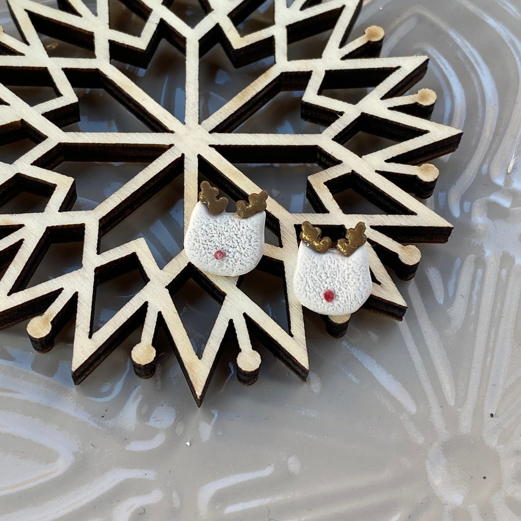 Reindeer Kitten Studs