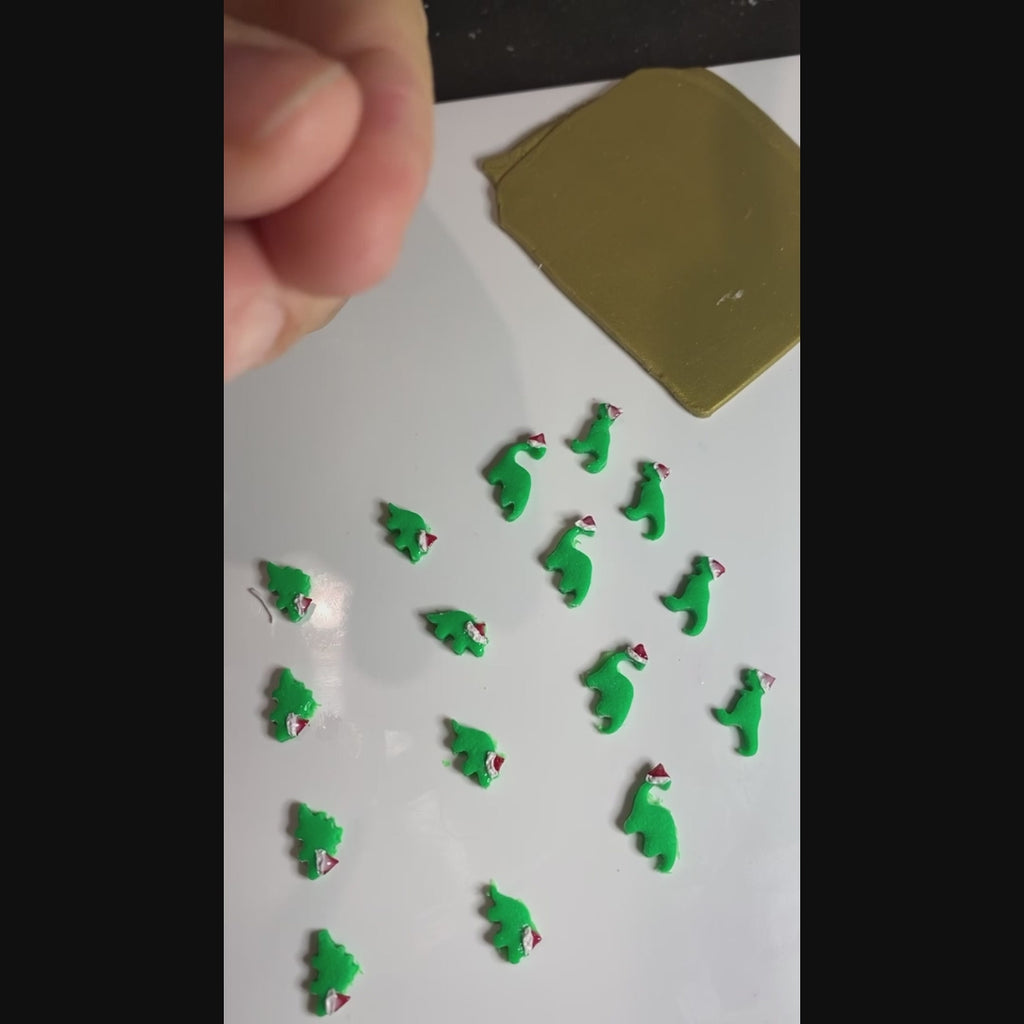 Christmas Micro Dino Studs